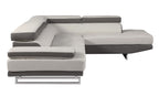 8136 Right Arm Facing Chaise with Adjustable Headrest in Genuine Leather