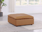 1100 Divanitalia Ottoman - Cognac - SKU 1100-COGNAC-OTT