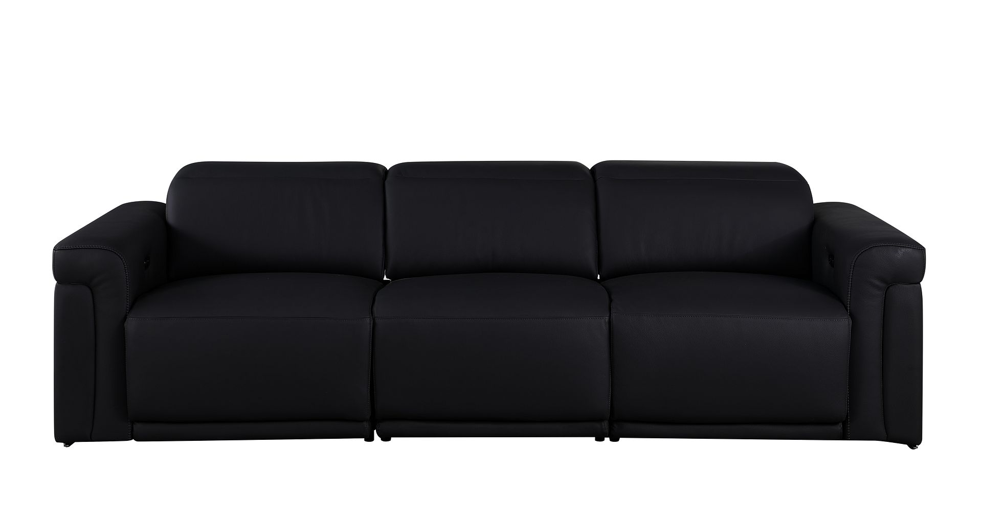 1126 Divanitalia 3-Piece Modular Power Reclining Sofa in Top Grain Italian Leather with 3 Power Recliners & Power Headrests