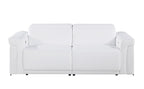 1126 Divanitalia Power Reclining Sofa, Loveseat & Chair Set in Top Grain Italian Leather with 5 Power Recliners & Power Headrests - White - SKU 1126-WHITE-3PC - view 3