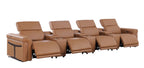 1126 Divanitalia 7-Piece Modular Power Reclining Sofa in Top Grain Italian Leather with 4 Power Recliners & Power Headrests - Cognac - SKU 1126-COGNAC-7.4-HT - view 5