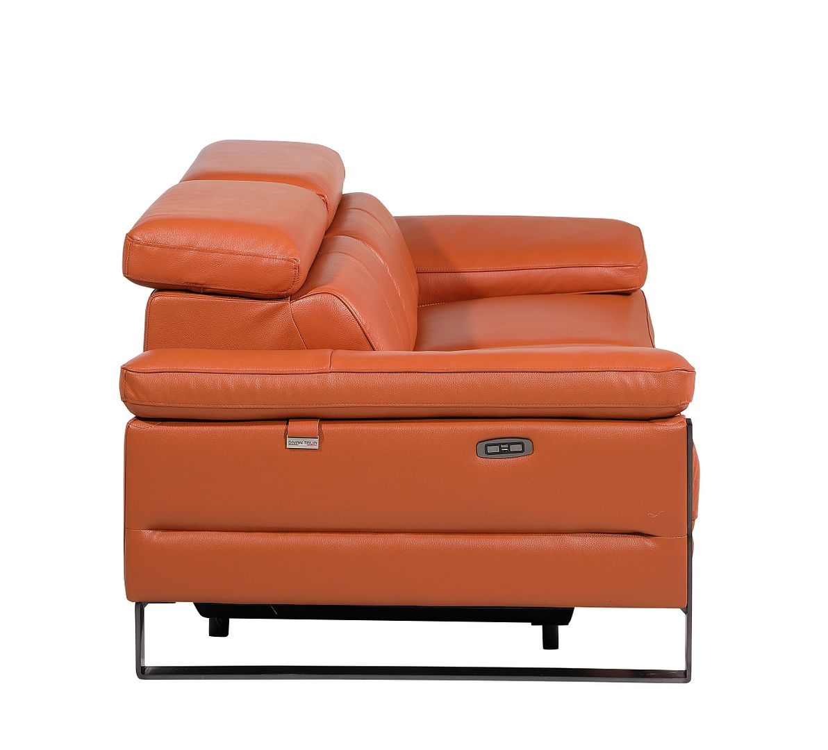 1246 Divanitalia Top Grain Italian Leather Loveseat with Power Headrest - Camel - SKU 1246-CAMEL-2.2-HT - view 8
