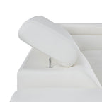 8136 Left Arm Facing Chaise with Adjustable Headrest in Genuine Leather