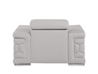 296 Modern Genuine Leather Chair - Light Grey - SKU 296-LT-GREY-CH - view 4