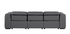 1224 Divanitalia 3-Piece Modular Power Reclining Sofa in Top Grain Italian Leather with 3 Power Recliners & Power Headrests - Dark Grey - SKU 1224-DK-GREY-3.3-HT - view 7