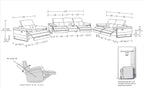 1246 Divanitalia Modular Power Dual Reclining Sofa, Loveseat, and Chair Set with Power Headrests - Top Grain Italian Leather - Dark Grey - SKU 1246-DK-GREY-6.5-HT-3PC - view 14