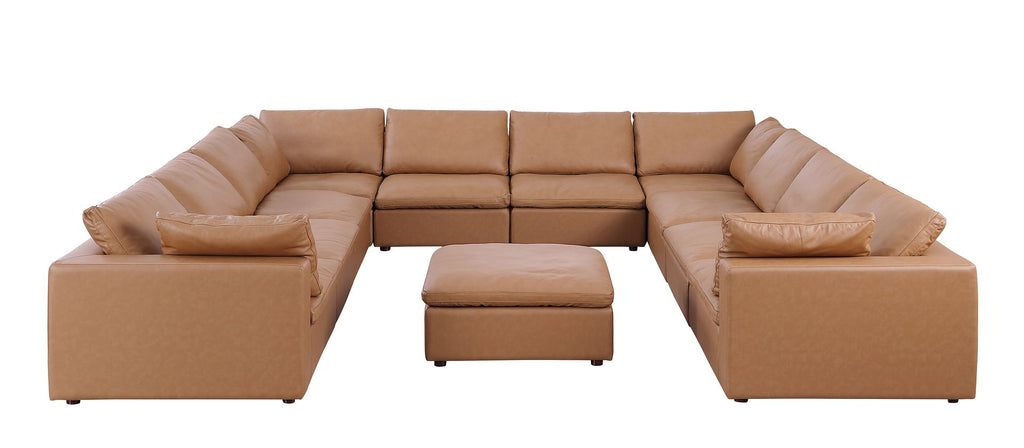 1100 Divanitalia 11-Piece U-Shaped Sectional Sofa in Top-grain Italian Leather