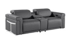 1126 Divanitalia 3-Piece Modular Power Reclining Loveseat in Top Grain Italian Leather with 2 Power Recliners & Power Headrests
