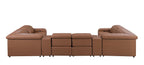 1116 Divanitalia 8-Piece U-Shaped Sectional Sofa in Top Grain Italian Leather with 4 Power Recliners & Power Headrests - Cognac - SKU 1116-COGNAC-8PC-4PWR-U-SECTIONAL-GROUP - view 6