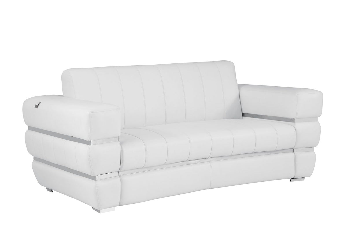 904 Divanitalia 3-Piece Sofa Set in Top-grain Italian Leather - White - SKU 904- WHITE 3PC (S/L/CH) - GROUP - view 6
