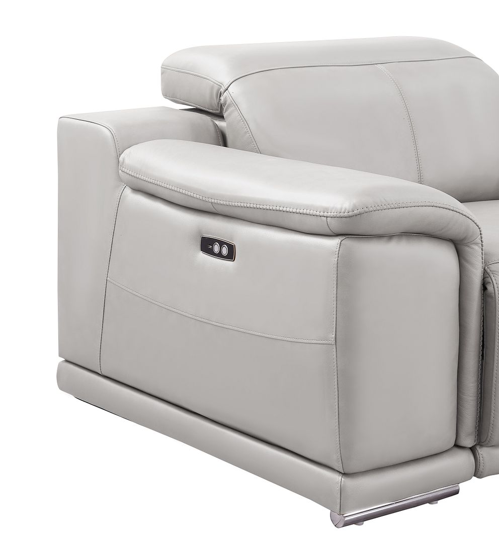 2679 8-Piece U-Shaped Power Reclining Sectional Sofa in Genuine Leather - 4 Recliners