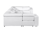 9762 Divanitalia 8-Piece U-Shaped Top Grain Italian Leather Sectional Sofa with 4 Power Recliners