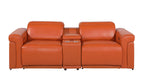 1126 Divanitalia 3-Piece Modular Power Reclining Loveseat in Top Grain Italian Leather with 2 Power Recliners & Power Headrests