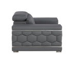 296 Modern Genuine Leather Chair - Grey - SKU 296-GREY-CH - view 5