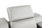 1116 Divanitalia Top Grain Italian Leather Power Reclining Chair with Power Headrests - Light Grey - SKU 1116-LT_GREY-CH - view 7