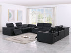 1208 12 Piece U-Shaped Leather Sectional Sofa with 4 Power Recliners & Power Headrest