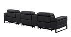 1246 Divanitalia Modular Power Triple Reclining Dual Console Sofa with Power Reclining Headrests - Top Grain Italian Leather - Black - SKU 1246-BLACK-5.3-HT - view 6
