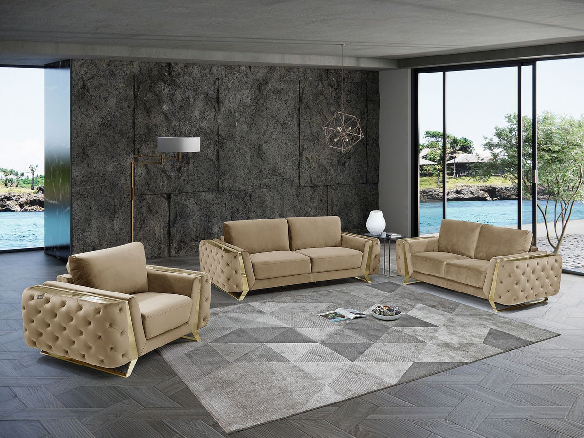 3 piece Divanitala Sofa Set available in Cream and dark grey, by Classic2Modern