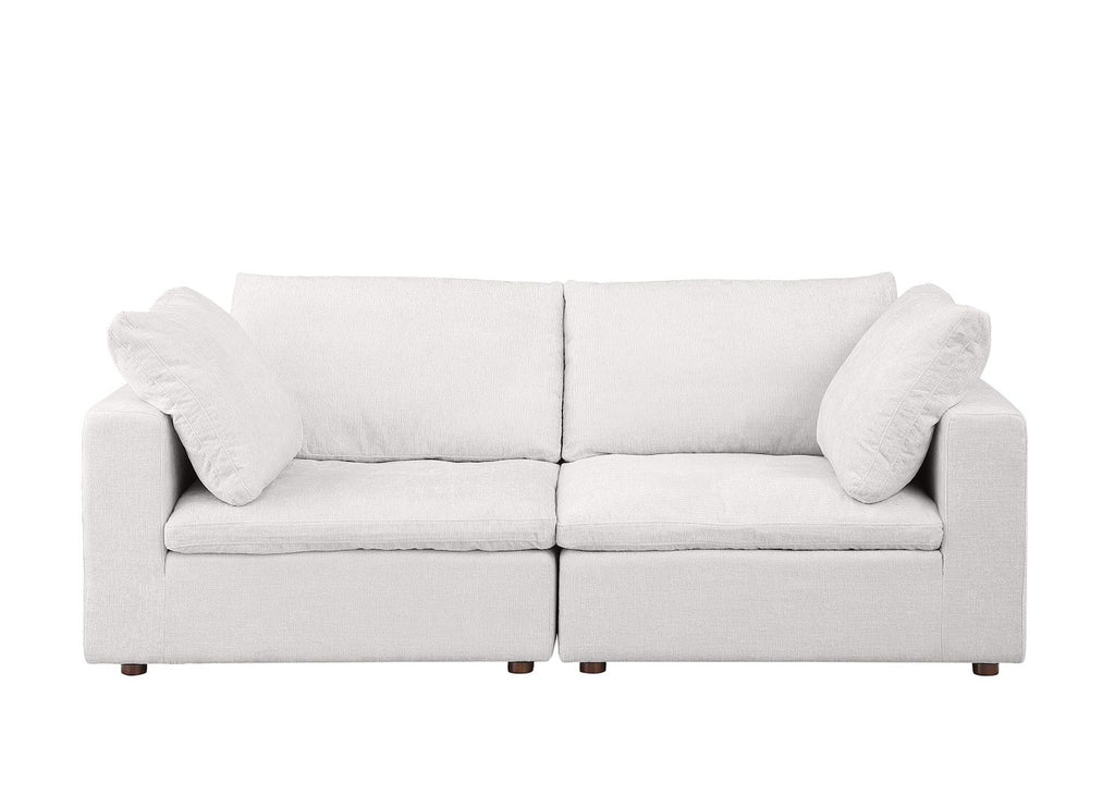 1100 Divanitalia 3-Piece Sofa Set with Ottoman - Top-grain Italian Leather