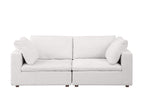 1100 Divanitalia 3-Piece Sofa Set with Ottoman - Top-grain Italian Leather