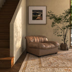 Halston Lounge Chair Tan Leather