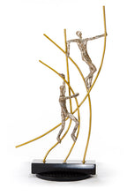 SZ0238 Modern Bronze Acrobats - Poles Sculpture