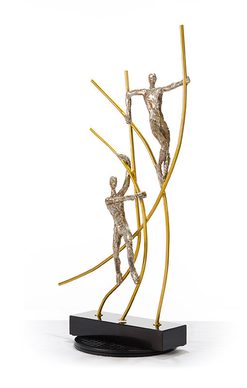 SZ0238 Modern Bronze Acrobats - Poles Sculpture