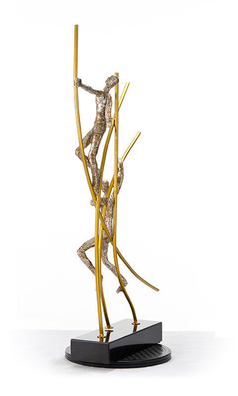SZ0238 Modern Bronze Acrobats - Poles Sculpture