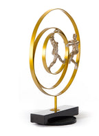 SZ0240 Modern Bronze Acrobats - Rings Sculpture