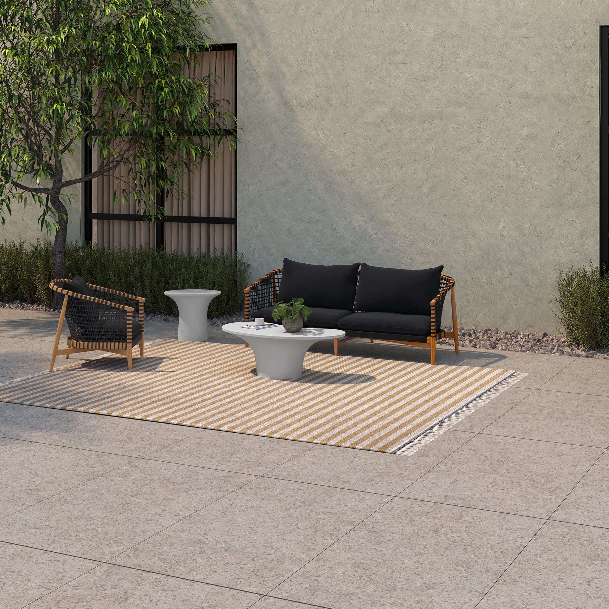 Kuna Outdoor Lounge Chair Black
