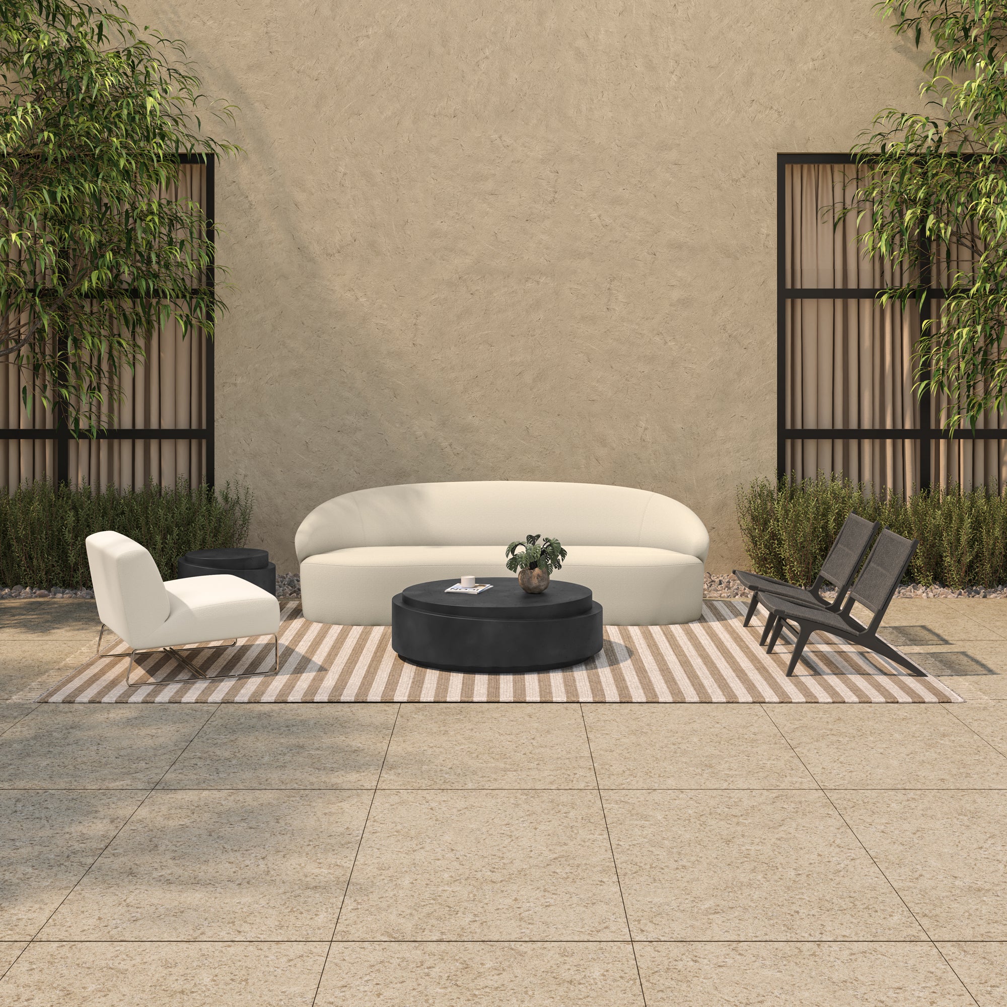 Palma Outdoor Lounge Chair Black