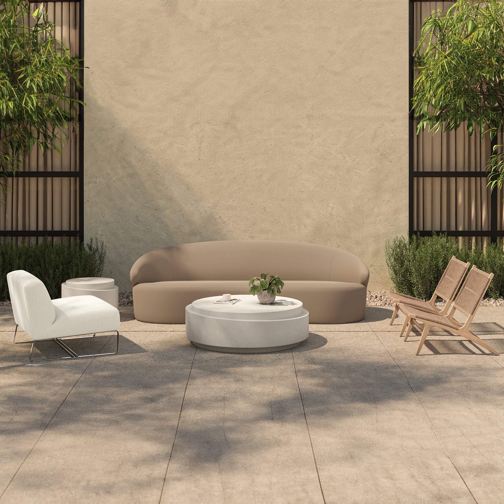 Palma Outdoor Lounge Chair Warm Brown