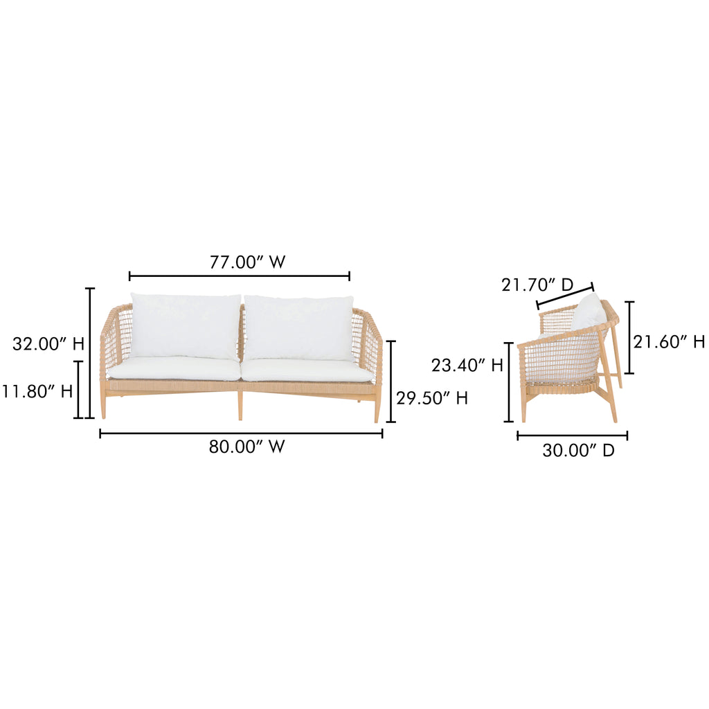 Kuna Outdoor Sofa White