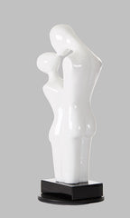 Love - Modern White Polyresin Sculpture