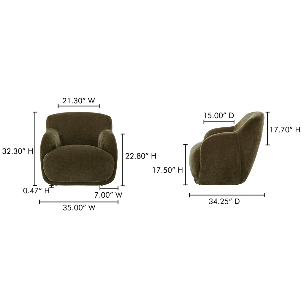 Stevie Lounge Chair Cedar Green