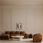 Faye Accent Chair Tan Faux Mohair