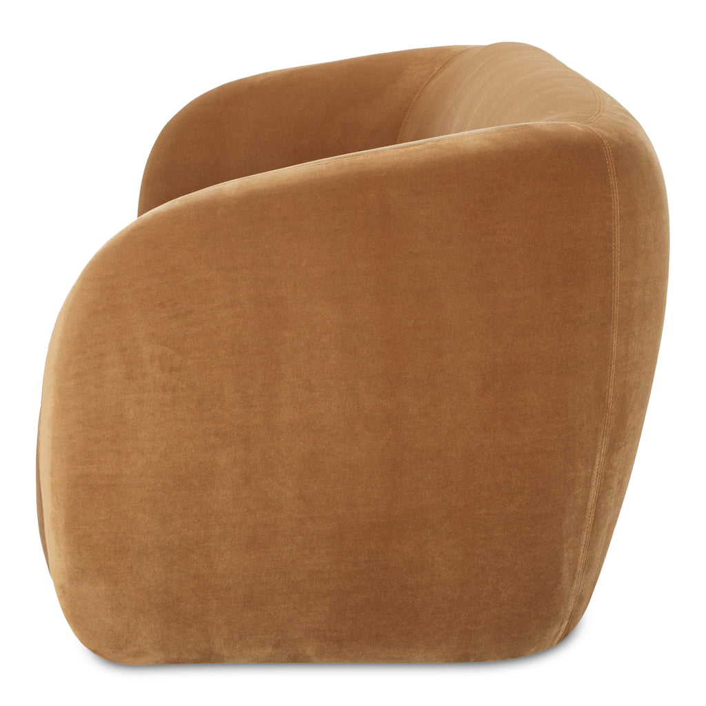 Faye Sofa Tan Faux Mohair