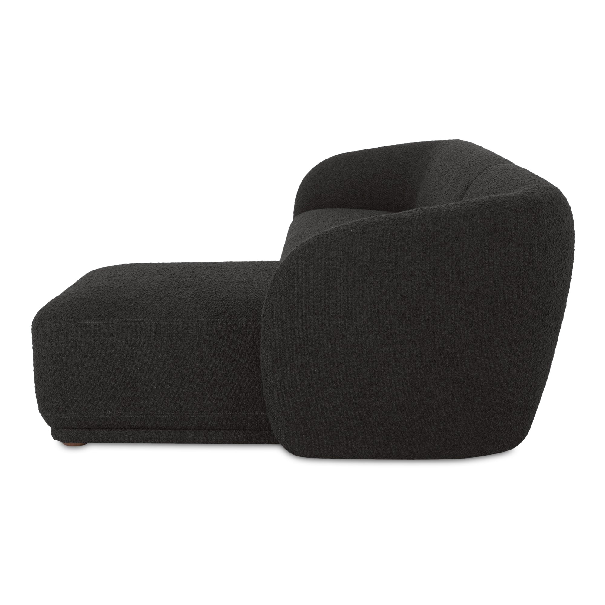 Faye Right Sectional Black Boucle