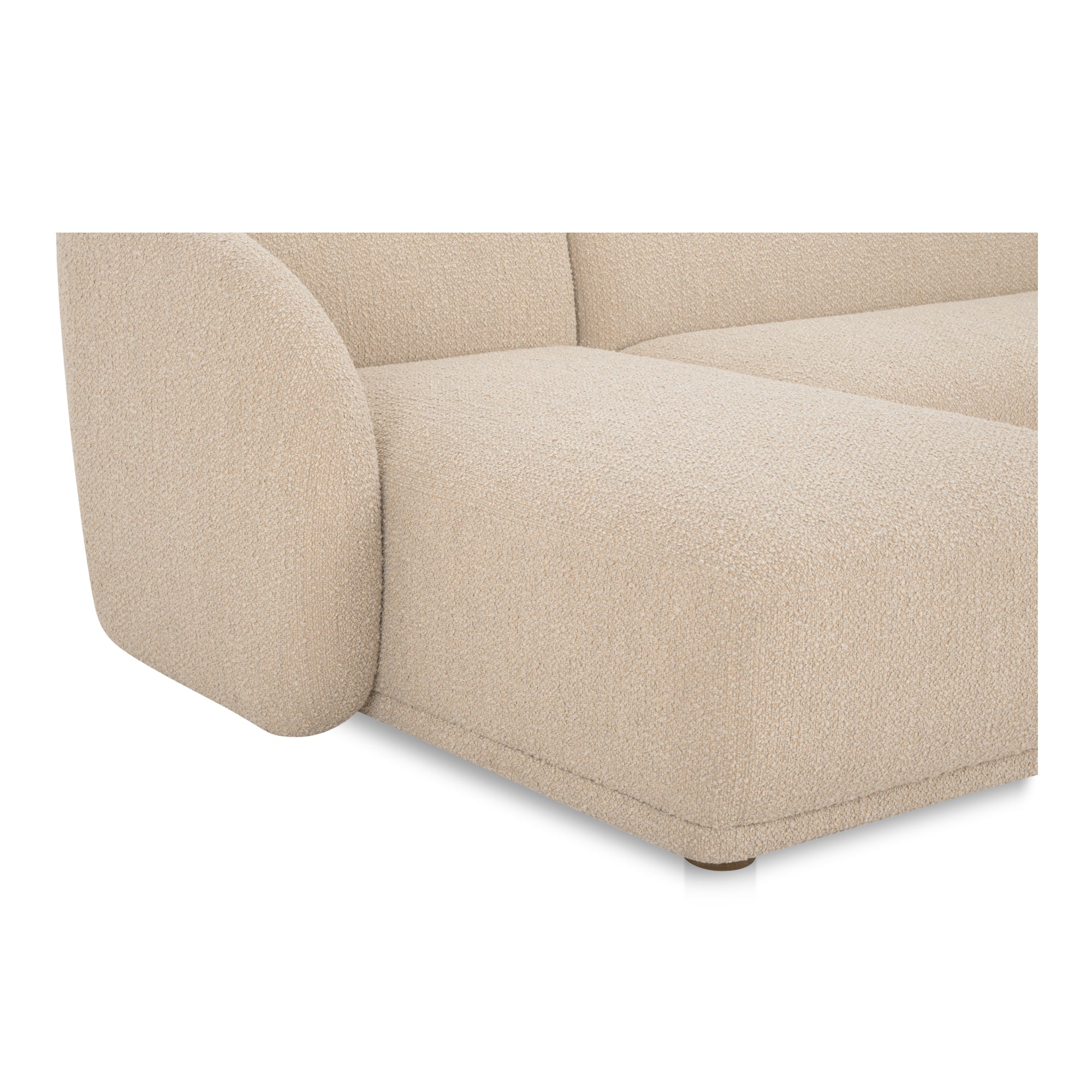 Faye Left Sectional Beige Boucle