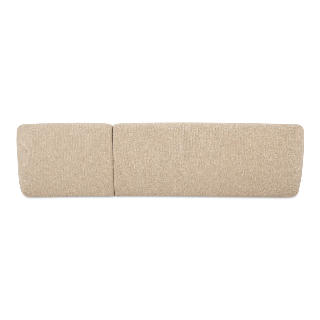 Faye Right Sectional Beige Boucle