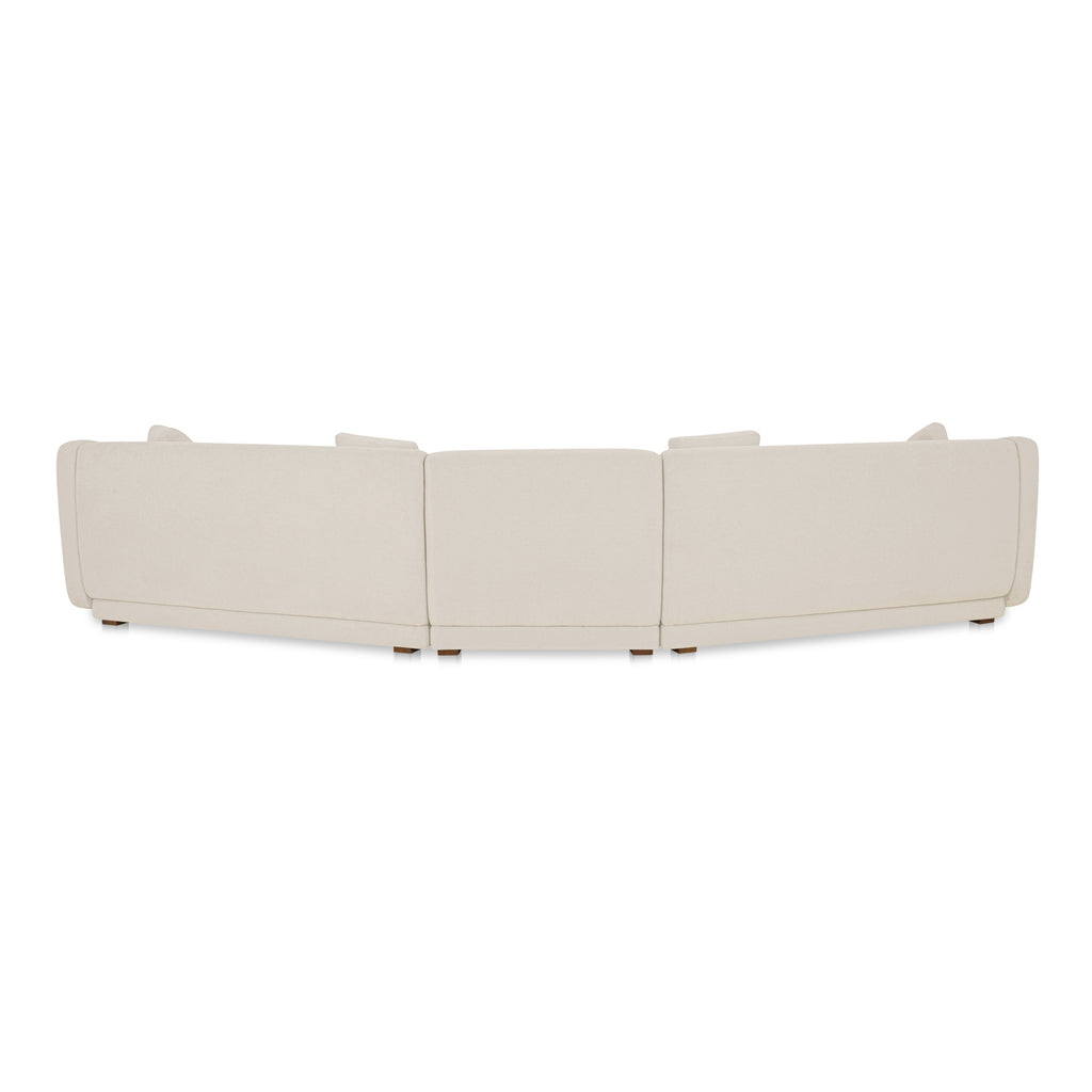 Fraser 3 Piece Modular Sectional with Slipper White