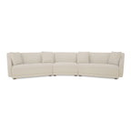 Fraser 3 Piece Modular Sectional with Slipper White