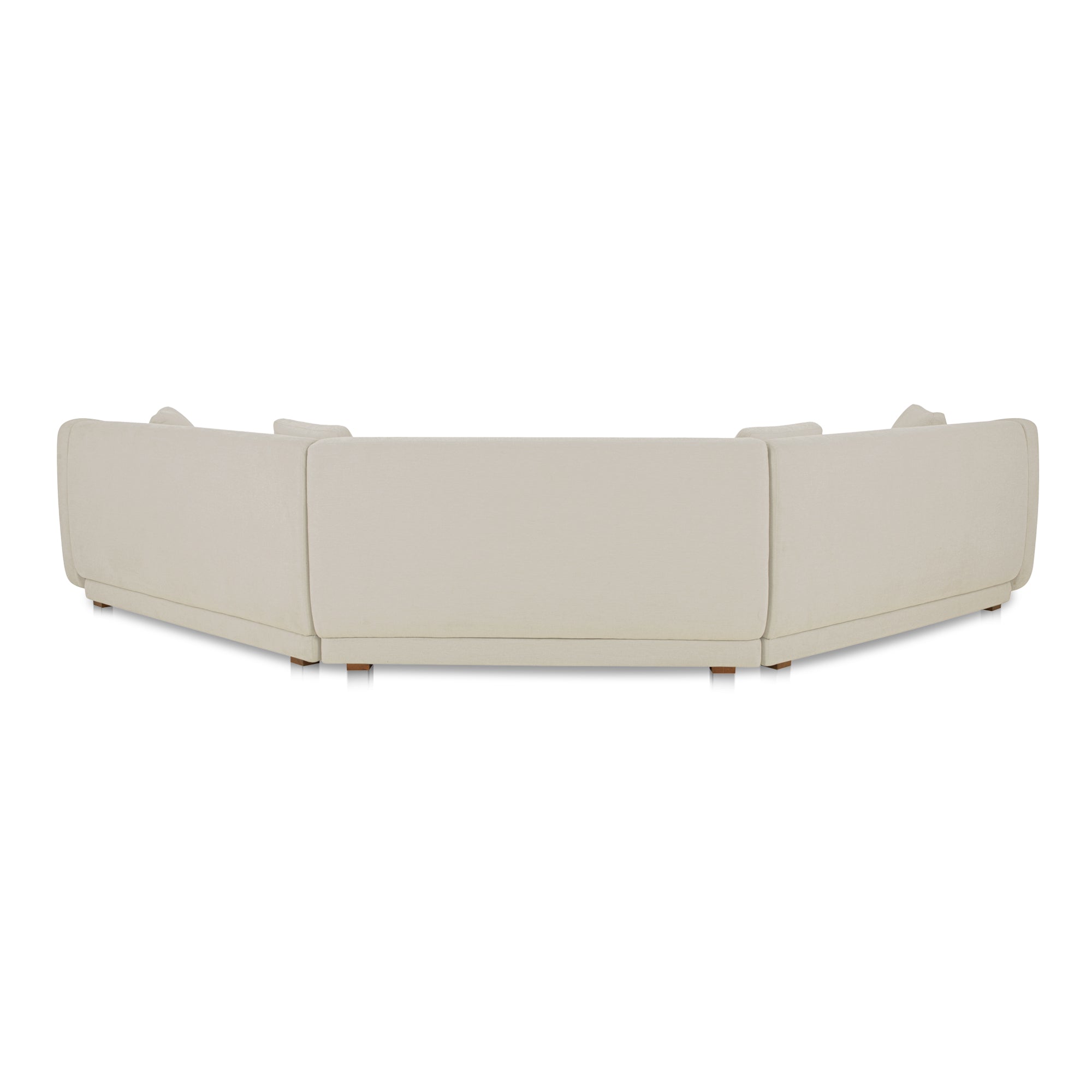 Fraser 3 Piece Modular Sectional with Wedge Slipper White
