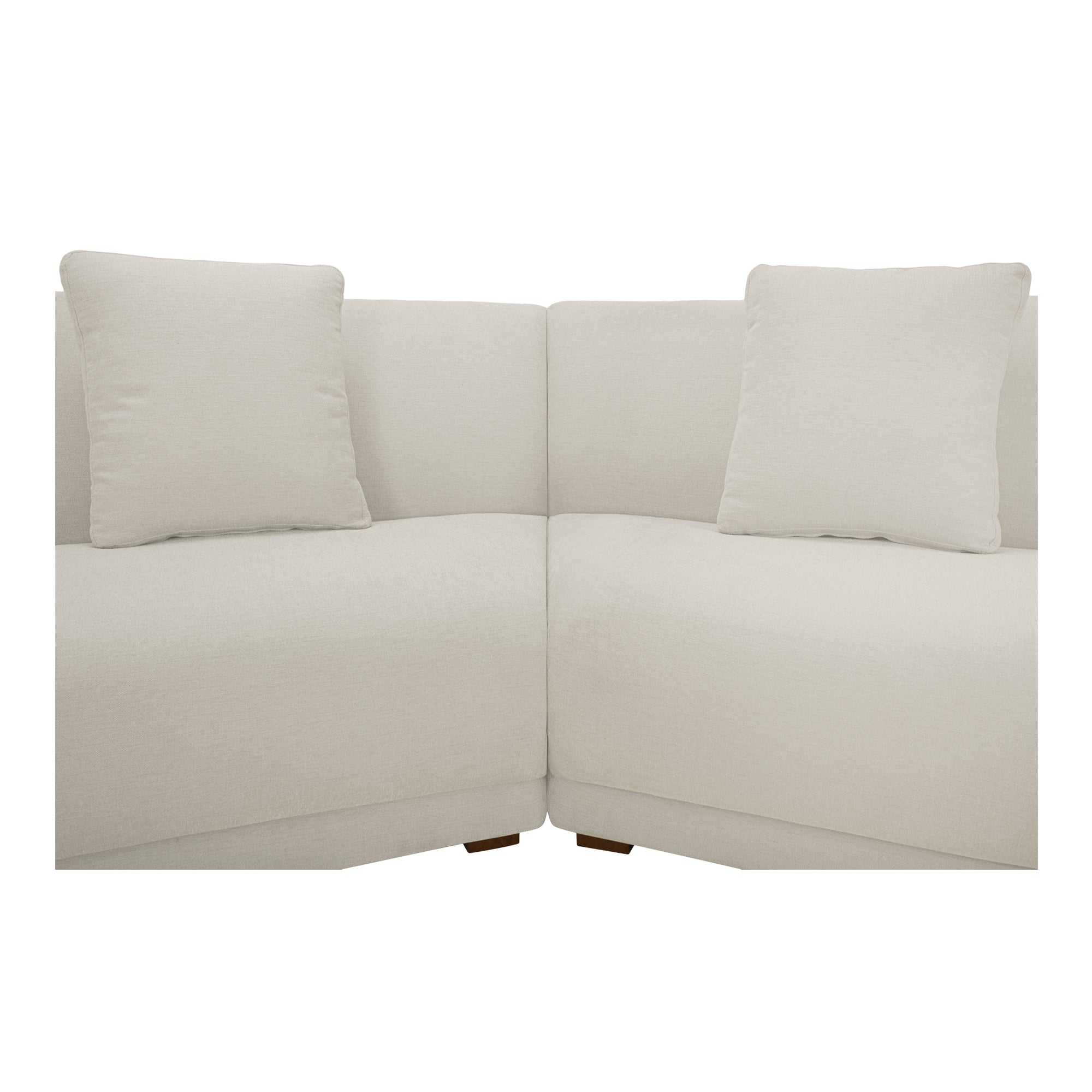 Fraser 3 Piece Modular Sectional with Wedge Slipper White