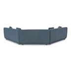Fraser 3 Piece Modular Sectional with Wedge Slipper Deep Blue