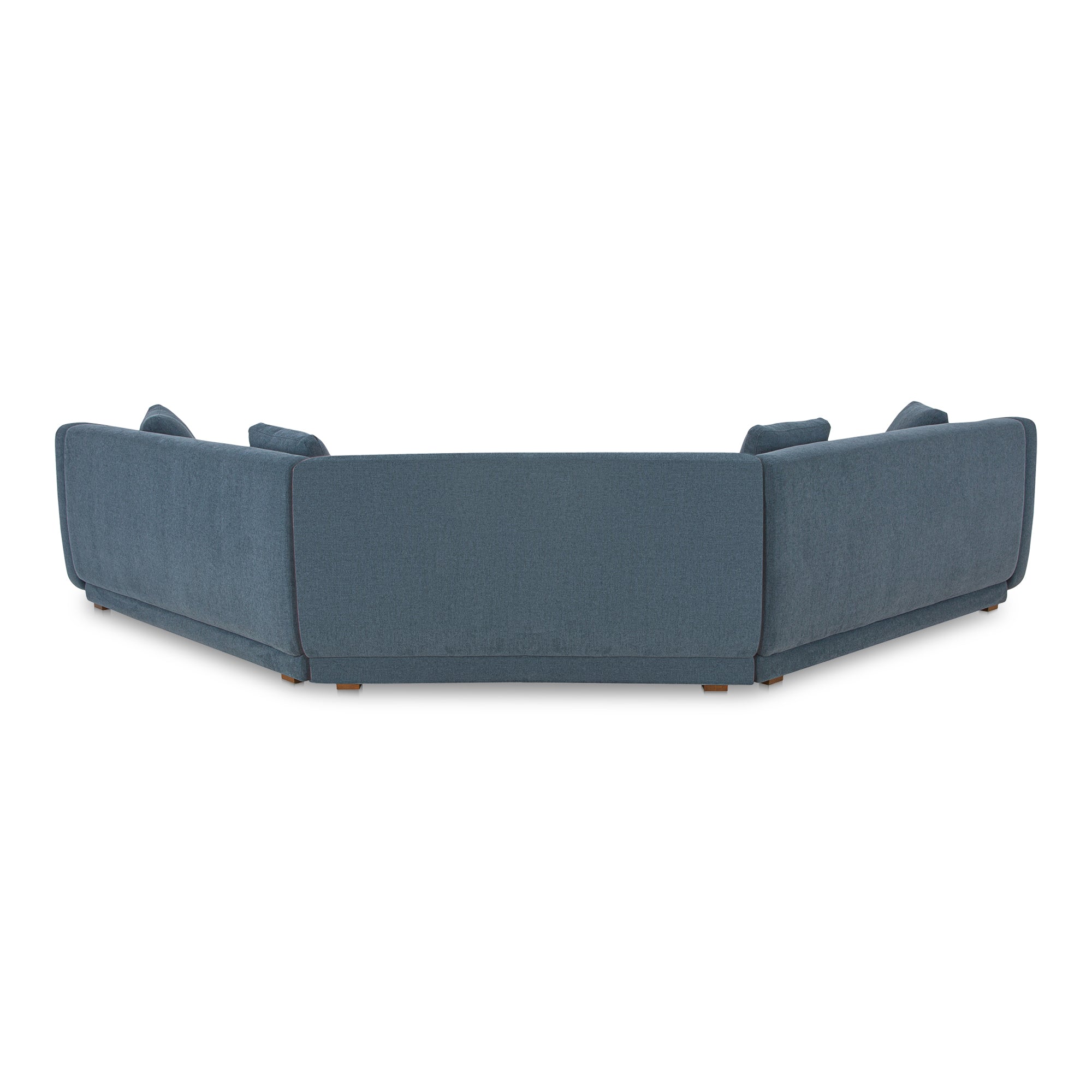 Fraser 3 Piece Modular Sectional with Wedge Slipper Deep Blue