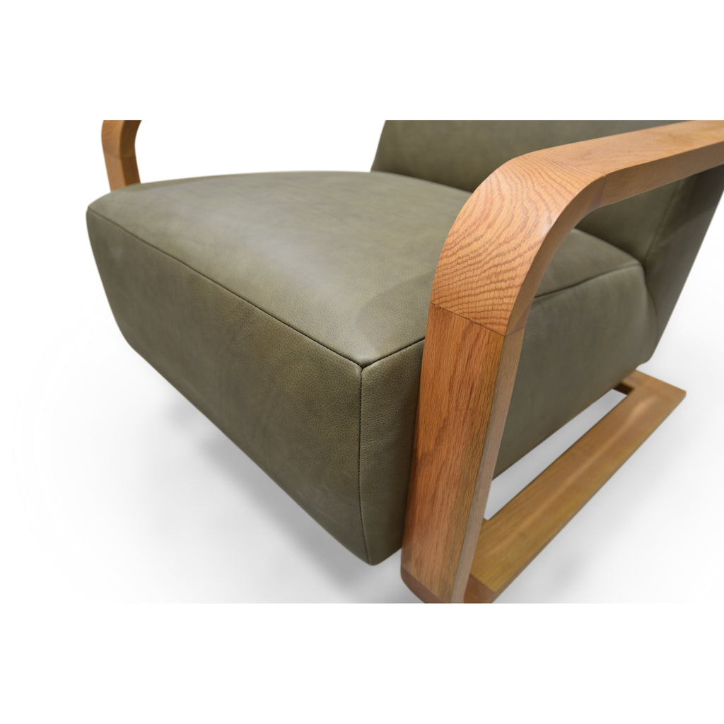 Eckersley Lounge Chair Olive Leather