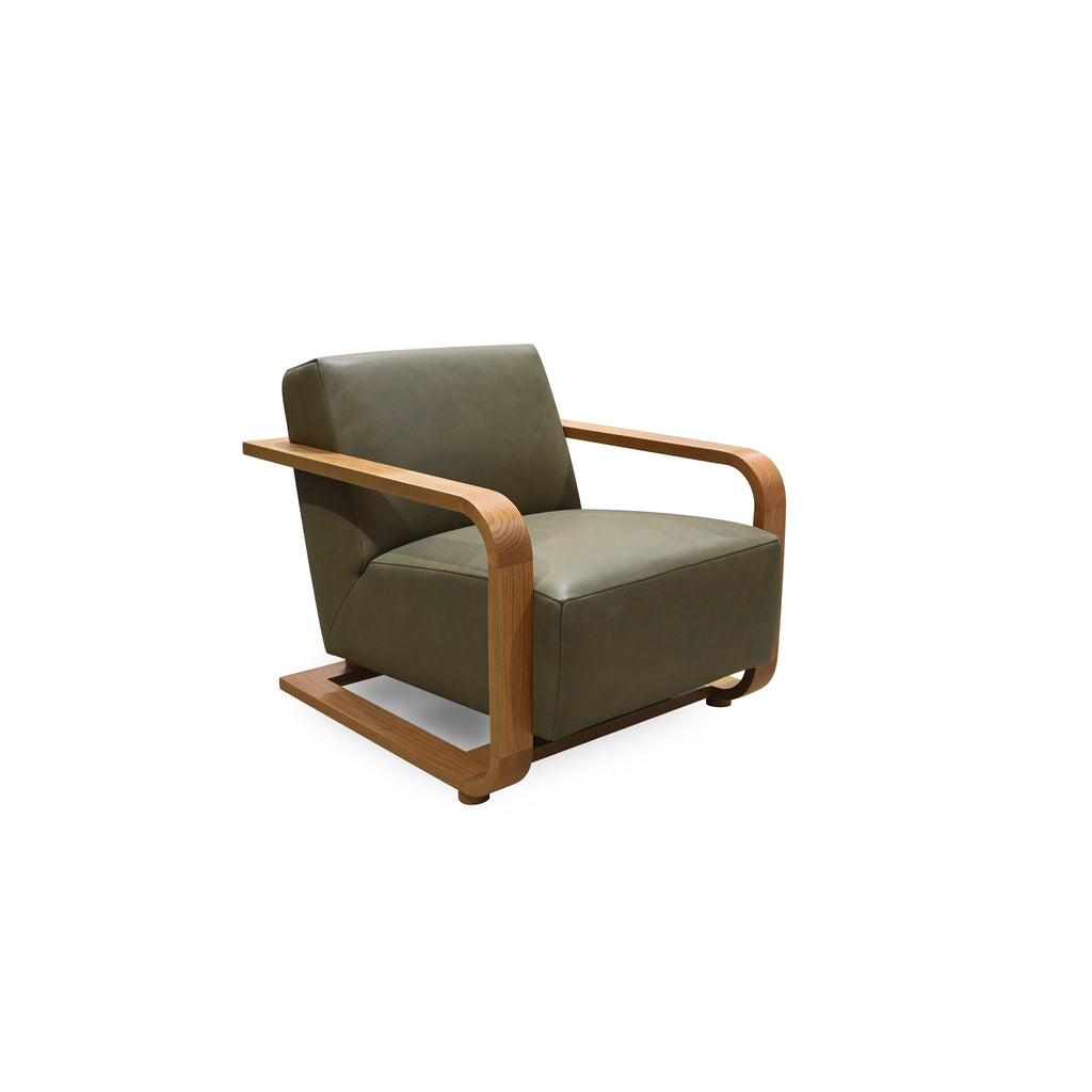 Eckersley Lounge Chair Olive Leather