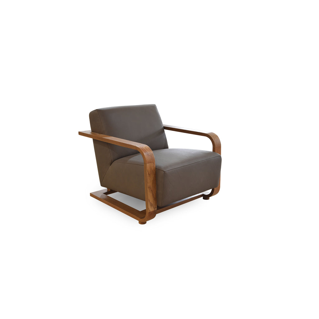 Eckersley Lounge Chair Cool Brown Leather
