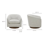 Oscy Swivel Chair Splashed White